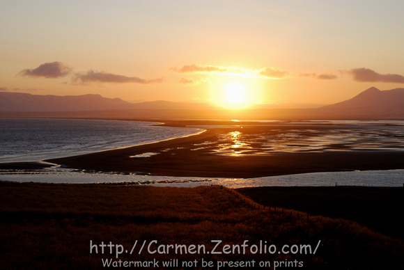Sunset, Osar, Arctic Ocean, Iceland